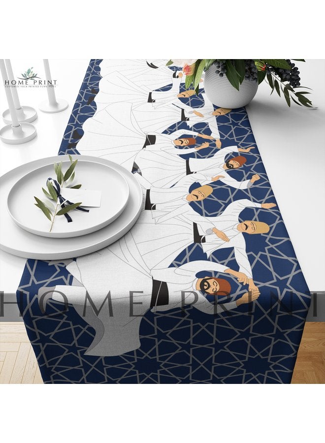 رنر طاولة رمضاني مخملي يضيف لمسة رائعة لديكور المنزل في رمضان 45x200 cm